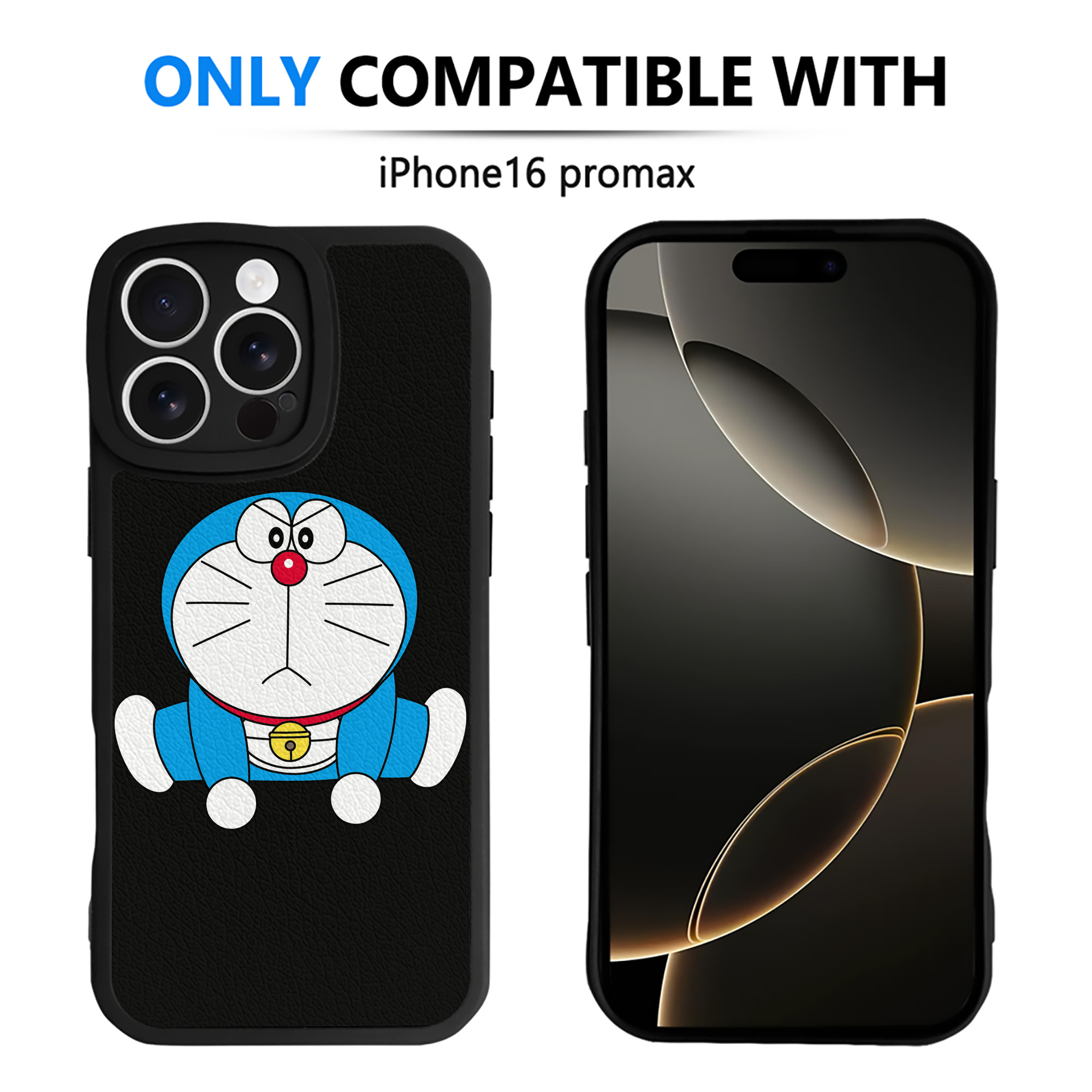 （画像用） ドラえもん Doraemon 【iPhone 16シリーズ対応】シリコンスマホケース（レザー調） 材質：シリコン